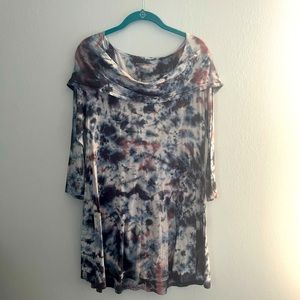 Soft Surroundings Harmony Hoodie Tie Dye Tunic M